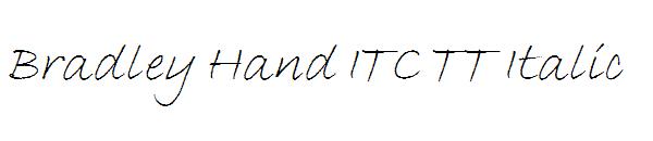 Bradley Hand ITC TT Italic