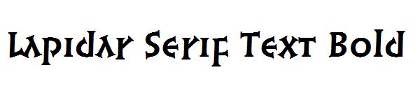 Lapidar Serif Text Bold