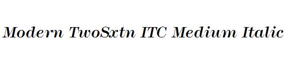 Modern TwoSxtn ITC Medium Italic