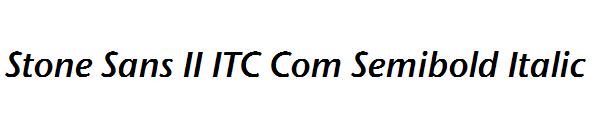 Stone Sans II ITC Com Semibold Italic