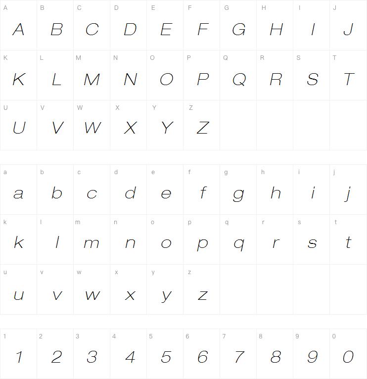 Neue Helvetica Com 33 Thin Extended Oblique