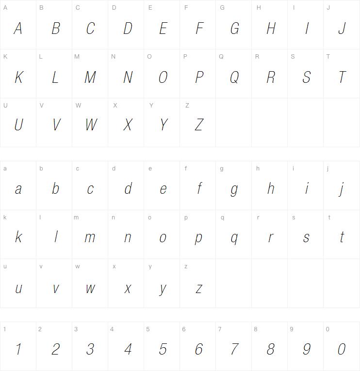 Neue Helvetica Com 37 Thin Condensed Oblique