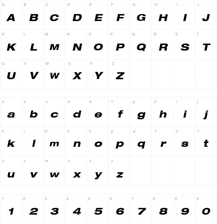 Neue Helvetica Com 83 Heavy Extended Oblique