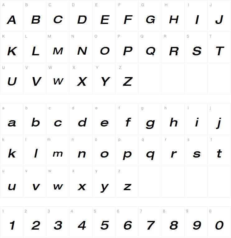 Neue Helvetica Pro 63 Extended Medium Oblique