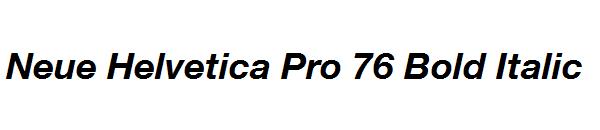 Neue Helvetica Pro 76 Bold Italic