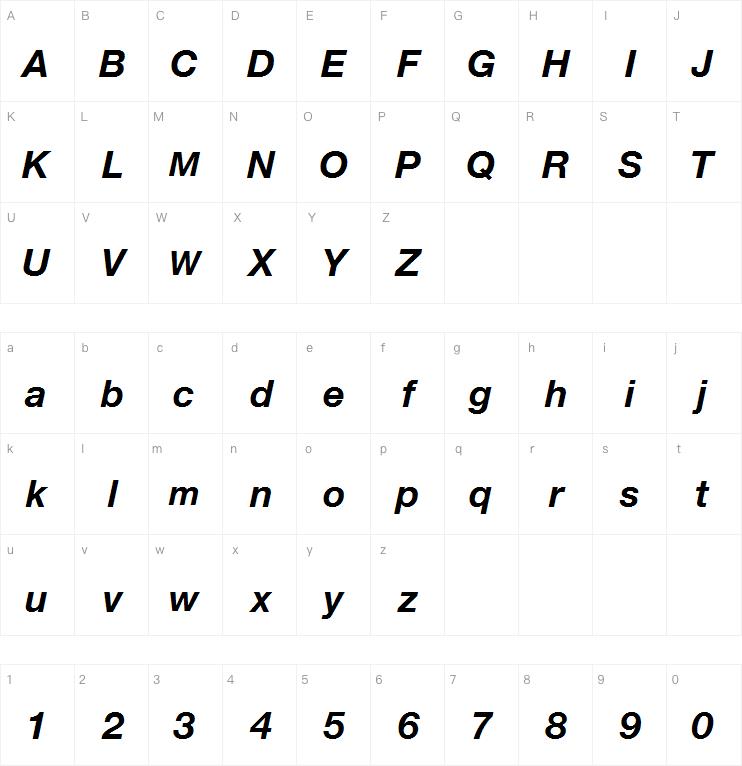 Neue Helvetica Pro 76 Bold Italic