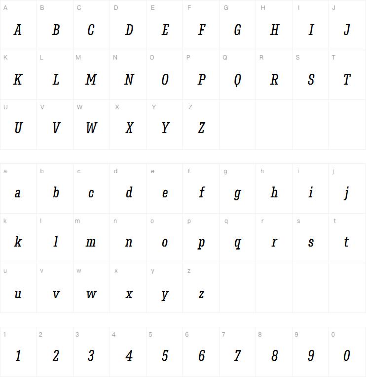 Belarius Serif Narrow Regular Oblique