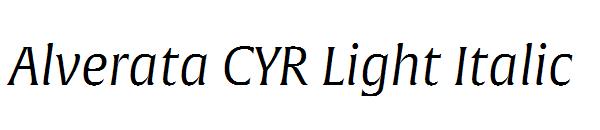 Alverata CYR Light Italic