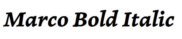 Marco Bold Italic