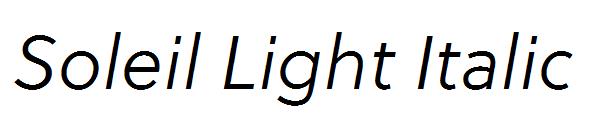 Soleil Light Italic
