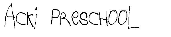 Acki Preschool字体
