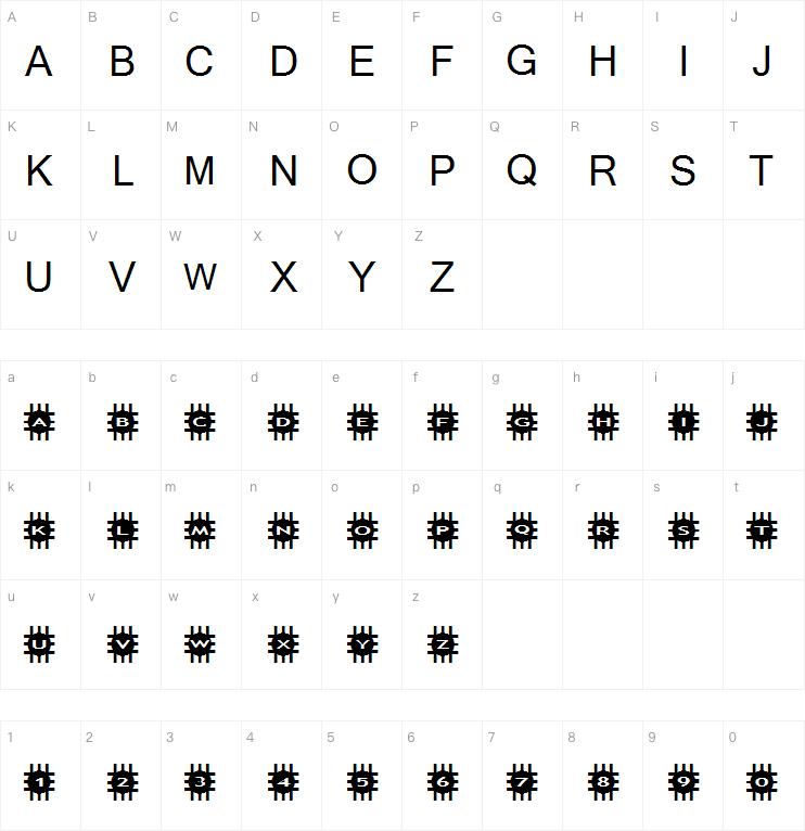 AlphaShapes grids字体