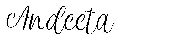 Andeeta字体