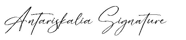 Antariskalia Signature字体