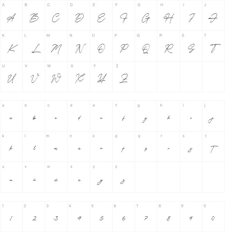 Antariskalia Signature字体