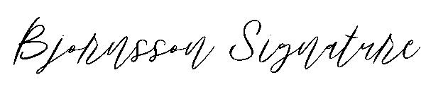 Bjornsson Signature字体