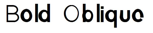 Bold Oblique字体