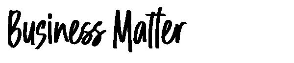 Business Matter字体