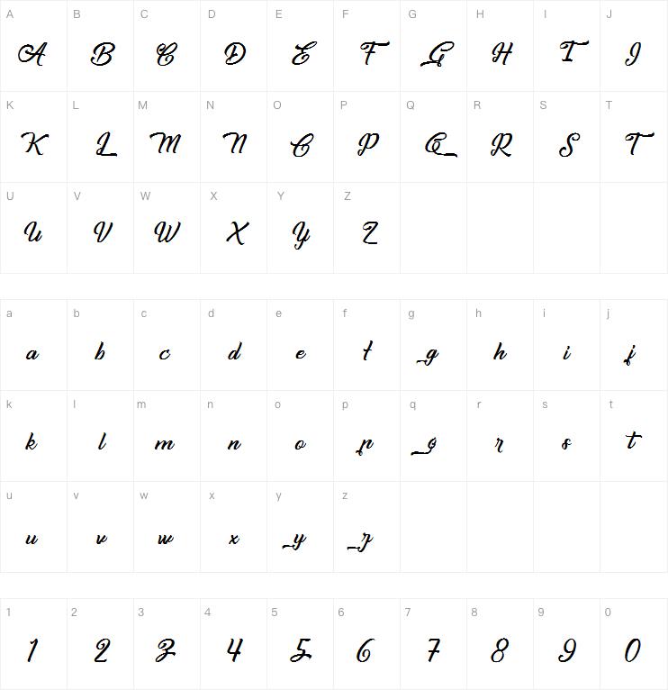 Capinella ou Beaujolais字体