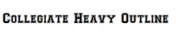 Collegiate Heavy Outline字体