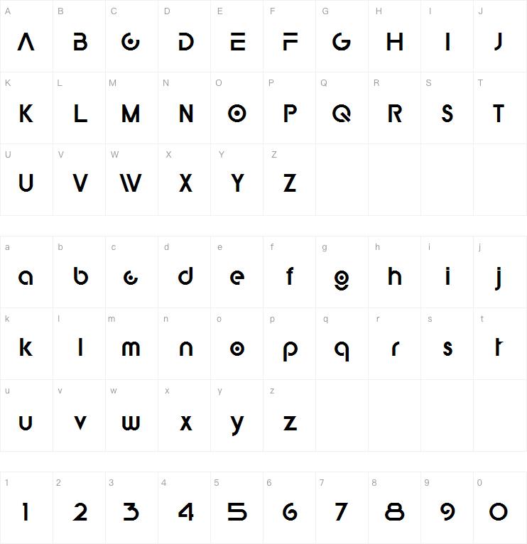 digital geometric字体