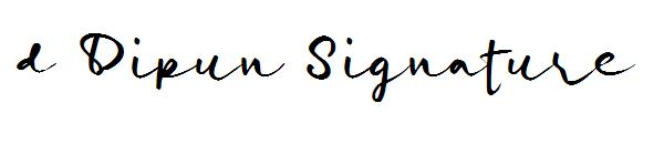 d Dipun Signature字体