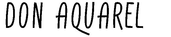Don Aquarel字体