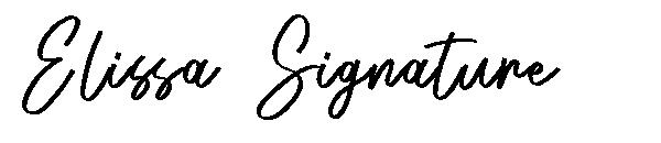Elissa Signature字体