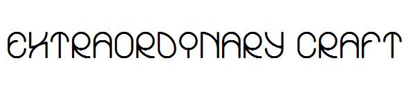 EXTRAORDINARY CRAFT字体