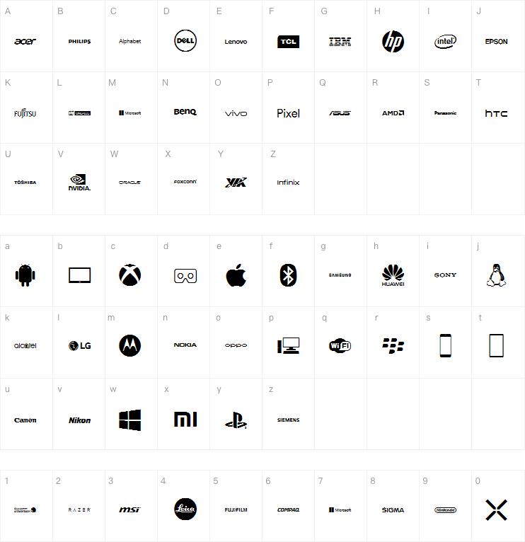 Font Logos Technology字体
