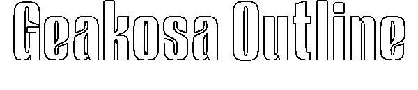 Geakosa Outline字体