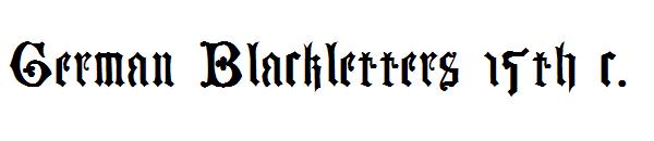 German Blackletters 15th c.字体