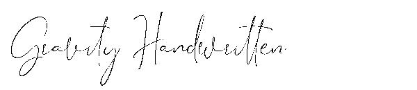 Gravity Handwritten字体