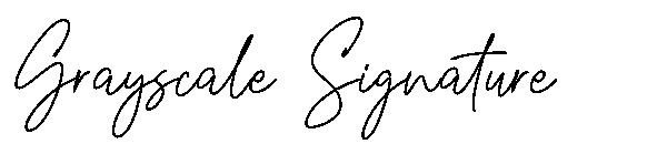 Grayscale Signature字体