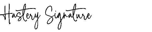 Hastery Signature字体