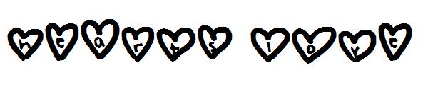 hearts love字体