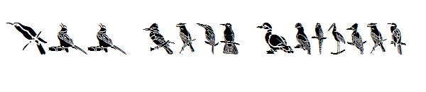 HFF Bird Stencil字体