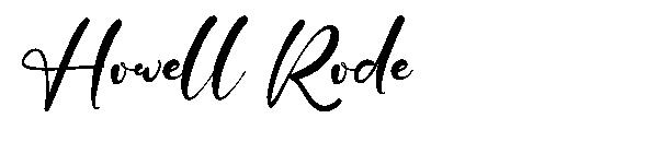 Howell Rode字体