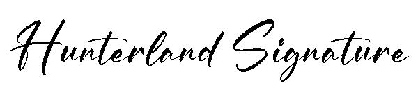 Hunterland Signature字体