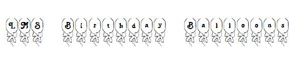 LMS Birthday Balloons字体
