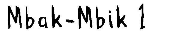 Mbak-Mbik 1字体