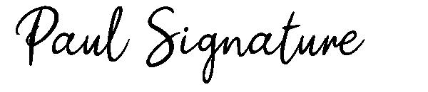 Paul Signature字体