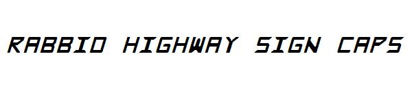 Rabbid Highway Sign Caps字体