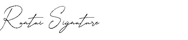 Rantai Signature字体