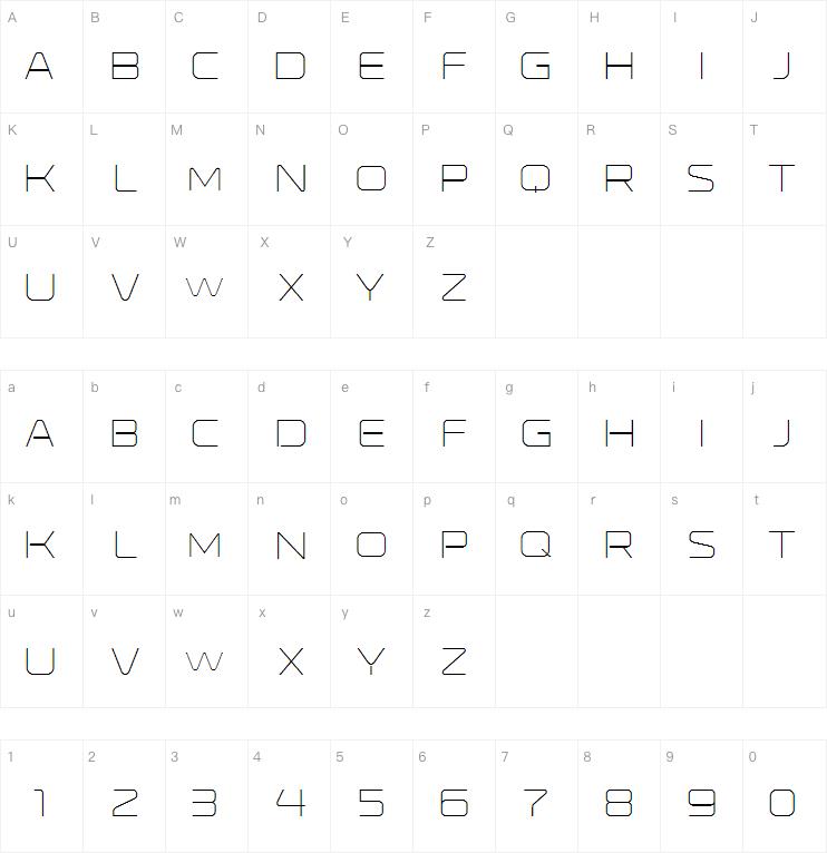 Ronduit Capitals Light字体