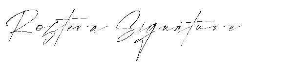 Rostera Signature字体