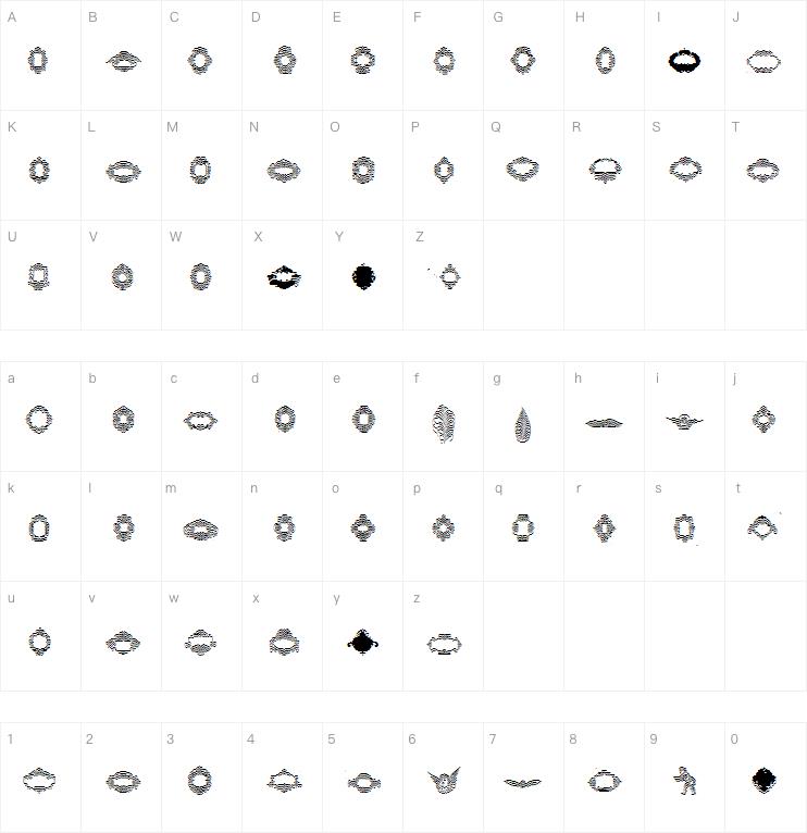 Rough Calligraphic Frames字体