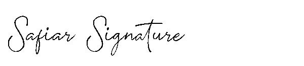 Safiar Signature字体