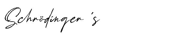 Schrödinger 's字体