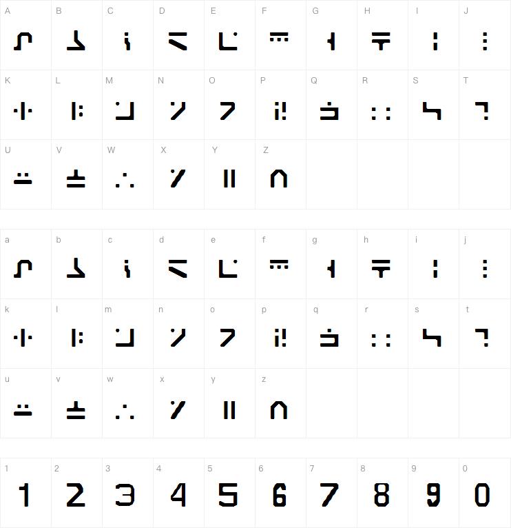 Standard Galactic Alphabet (Smooth)字体